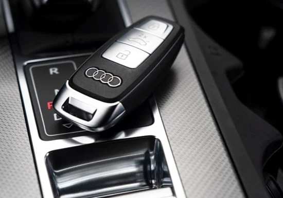 audi key on audi car dashboard